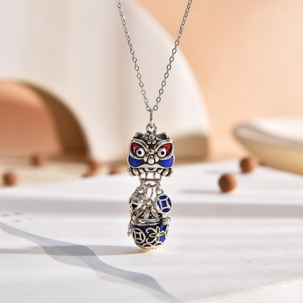 Wealth - attracting Hollow - carved Pendant with Taotie Pattern (with 2 Incense Balls as a Gift)