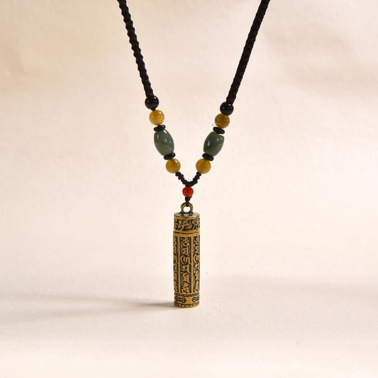 Body - Protecting and Evil - Repelling Hollow - carved Scripture Necklace (with 2 Incense Balls as a Gift)