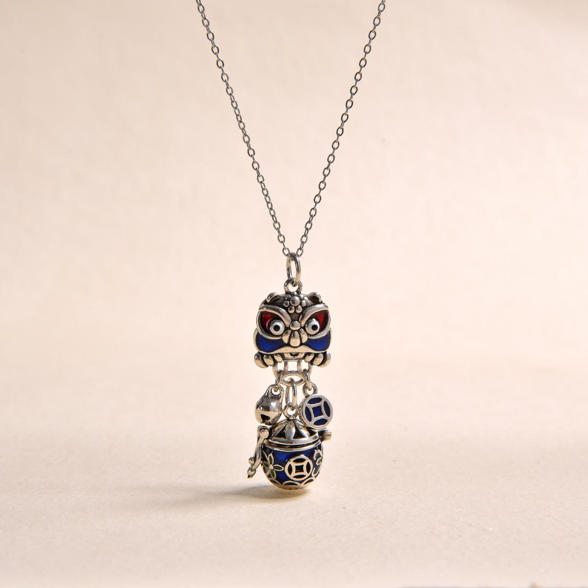 Wealth - attracting Hollow - carved Pendant with Taotie Pattern (with 2 Incense Balls as a Gift)