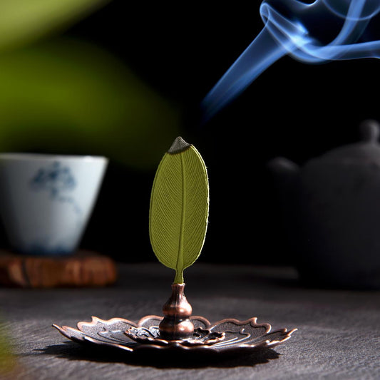 Spring-Leaf-shaped Veined Incense Tablets for Purifying Energy, Soothing the Spirit and Aiding Sleep(RX-XPY5301)