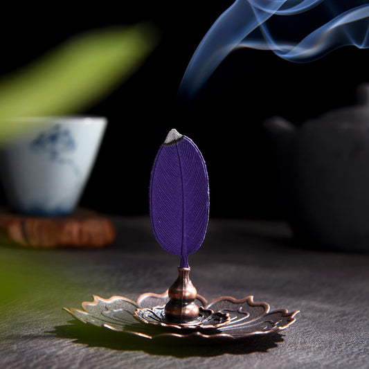 Winter-Leaf-shaped Veined Incense Tablets for Purifying Energy, Soothing the Spirit and Aiding Sleep(RX-XPY5304)