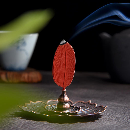 Summer-Leaf-shaped Veined Incense Tablets for Purifying Energy, Soothing the Spirit and Aiding Sleep(RX-XPY5302)