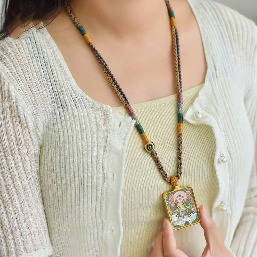 blesinchi Adjustable Tibetan Pendant Necklace