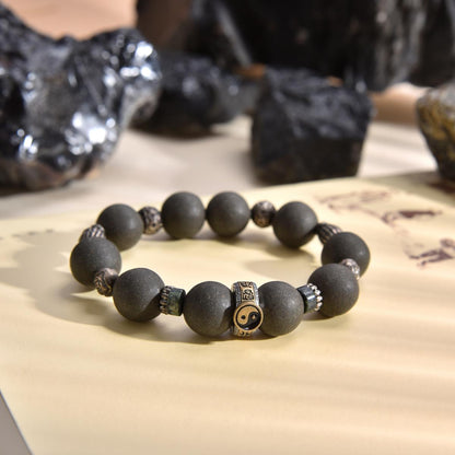 Water Element - Tai Chi and Incense Bead Fengshui Bracelet for Purifying Energy and Accumulating Wealth(ZC-SC5302)
