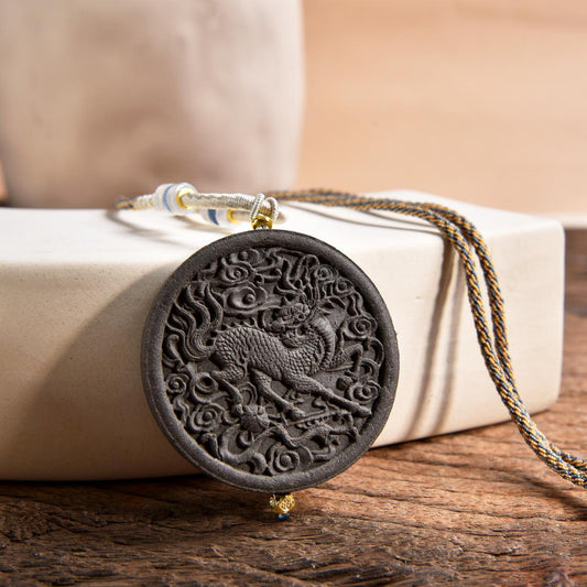 Kylin - Patterned Incense Plaque Pendant for Assisting Career and Academic Studies(XP-QLY5301)